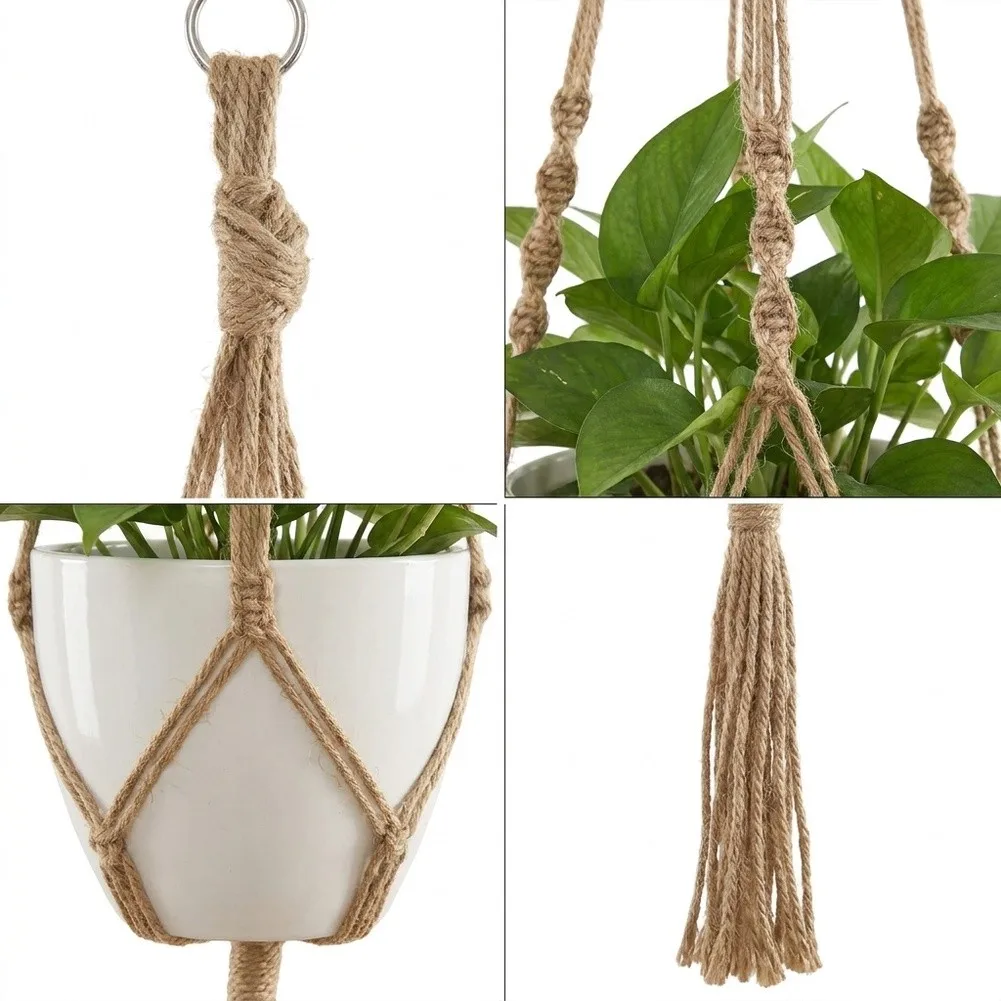 New Set Hot Plant Holders Plant holders Pot Pocket Macrame Plant Outdoor Pot Parts Pocket Flower Garden for pods 18cm