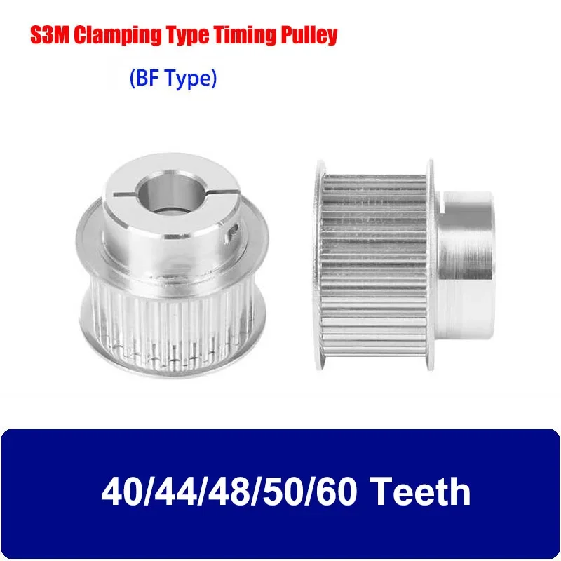 

1Pcs 40T-60T S3M Clamping Type Timing Pulley Bore 5mm-16mm Synchronous Wheels Teeth Suitable For Belt Width 10mm 15mm