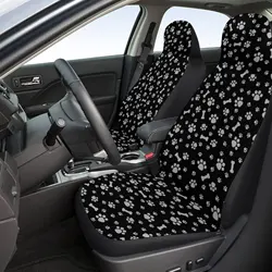 Cartoon Cute Puppy Footprint Bone Car Seat Cover Creative Four Seasons Universal Car Seat Cover Car Interior Accessories Supplie
