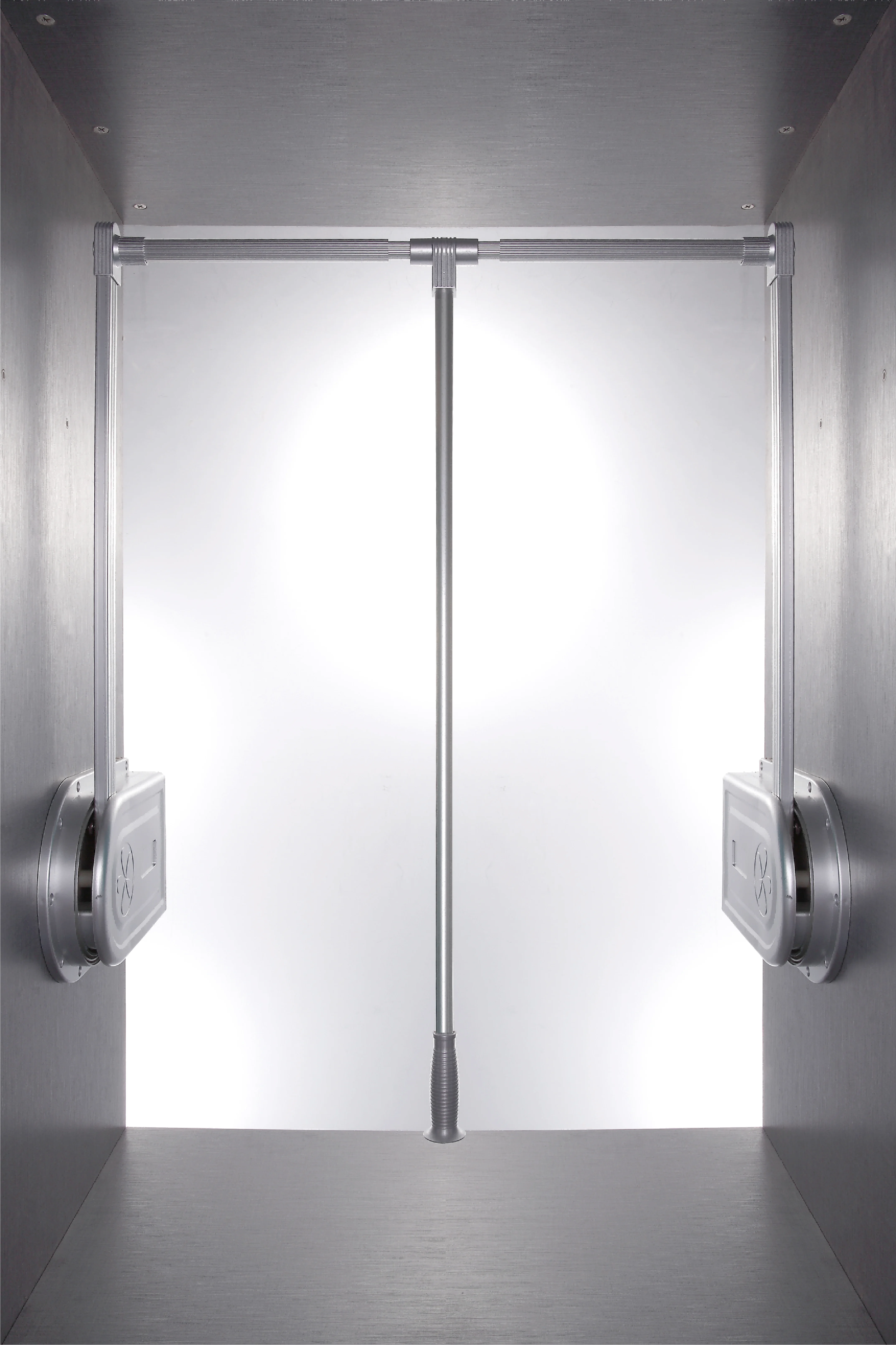 Kitchen cabinet hardware glass aluminum alloy storage big monster linkage high cabinet basket