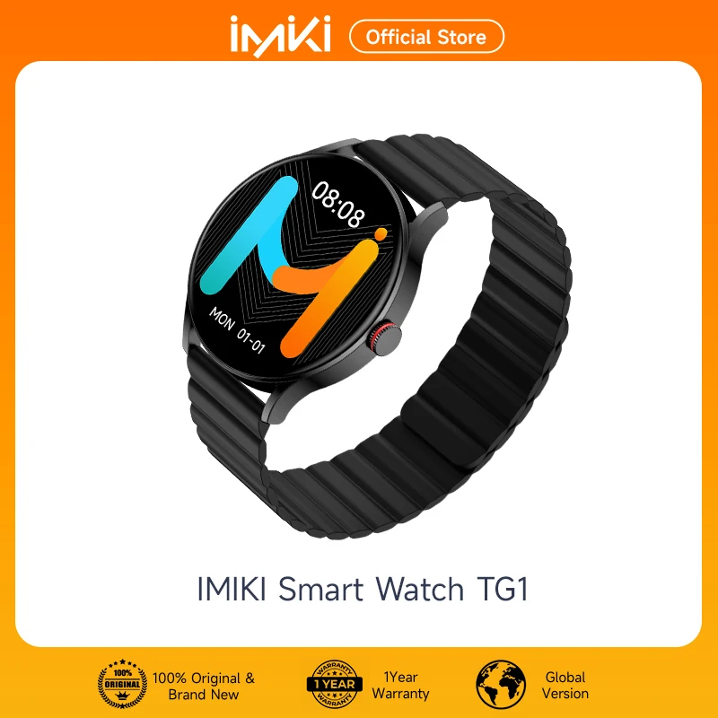 

Умные часы IMIKI TG1, 8 дюймов, AMOLED дисплей, солнечный свет