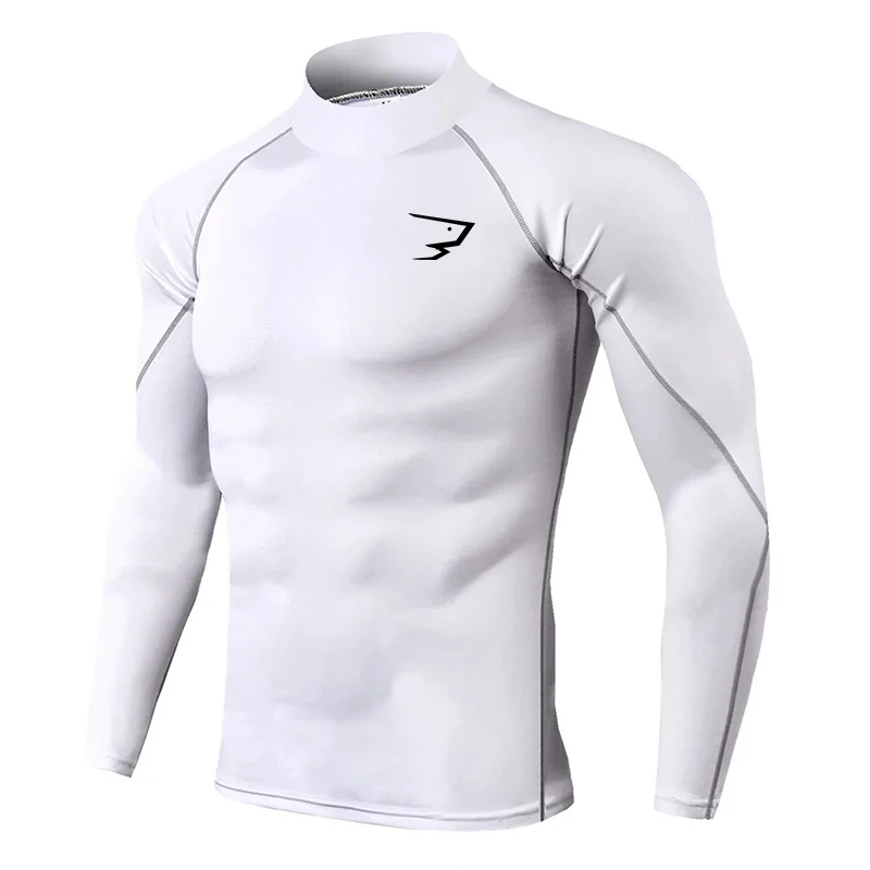 Men Sport T-shirt Quick Dry Bodybuilding Running Shirt Long Sleeve Compression Top Gym T Shirt Men Fitness Tight Rashgard