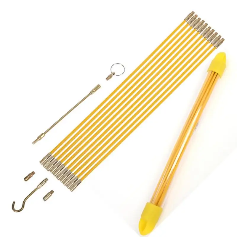 10 قطعة 33 سنتيمتر/45 سنتيمتر/58 سنتيمتر سلك كابل دفع مجتذب تشغيل سلك كابل عدة كابل كهربائي جدار تثبيت قضبان الأسلاك أداة