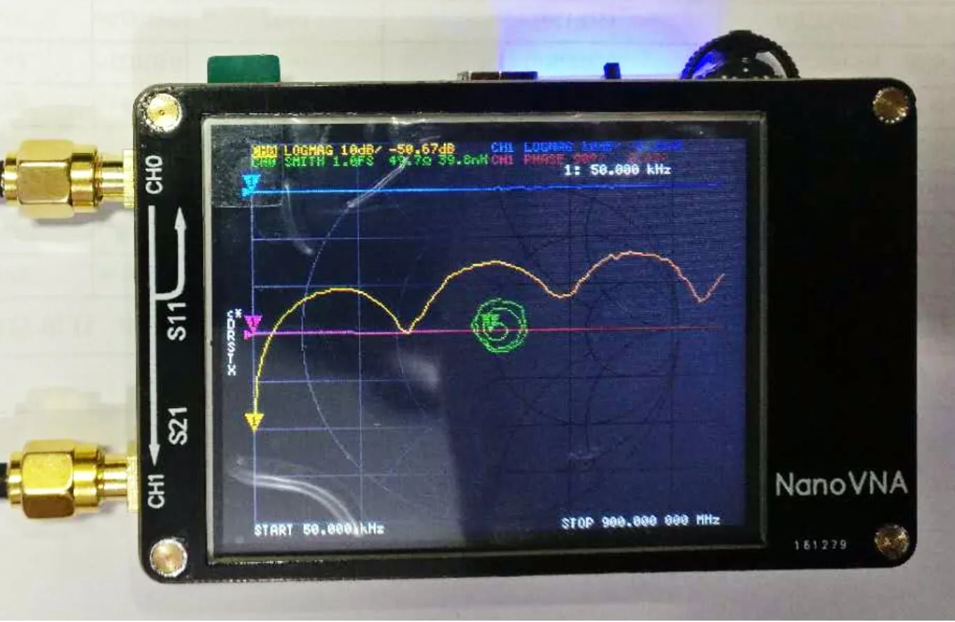 New 2.8 inch LCD Display NanoVNA VNA HF VHF UHF UV Vector Network Analyzer Antenna Analyzer + Battery