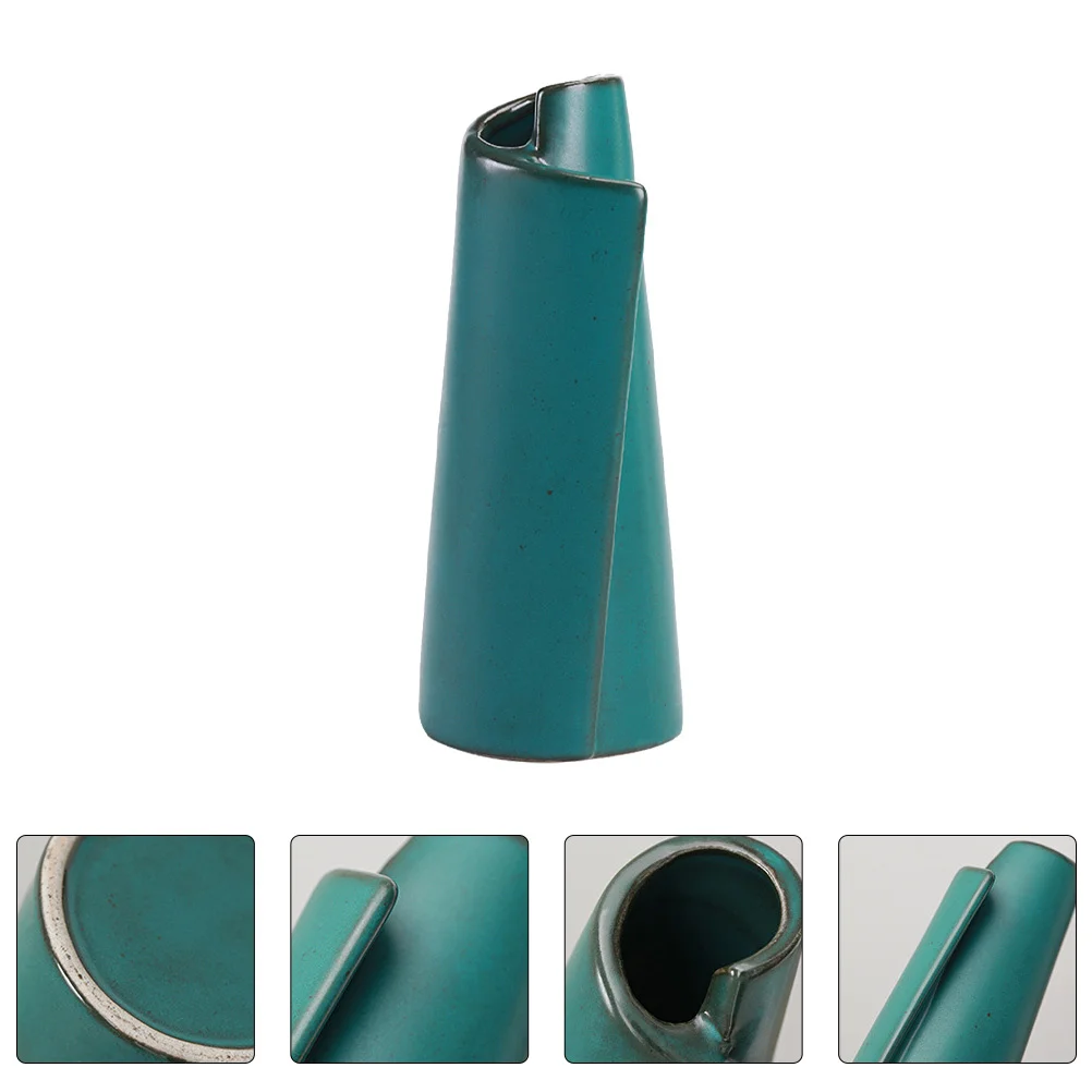 

Peacock Green Ceramic Flower Vase Modern Creative Design for Bedroom Home Office Tabletop Flower Arrangement Desktop Vases