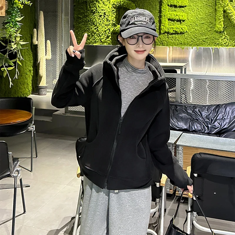 بلوزة من الصوف بدون قبعة المرأة هوديي الوردي ربيع الخريف الوقوف طوق الدانتيل يصل الفانيلا س الرقبة الشريط زهرة Crewneck تيري GF