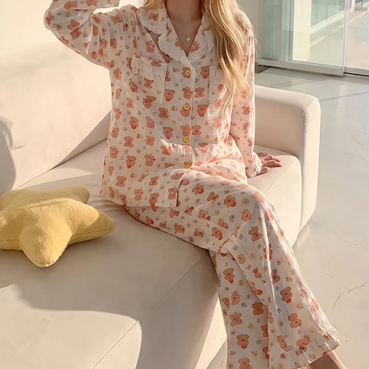 conjunto-de-pijama-de-algodon-puro-con-cuello-para-mujer-primavera-otono-nuevo-estilo-coreano-pantalones-largos-de-manga-larga-ropa-de-casa-de-algodon-con-dibujos-animados-dulces