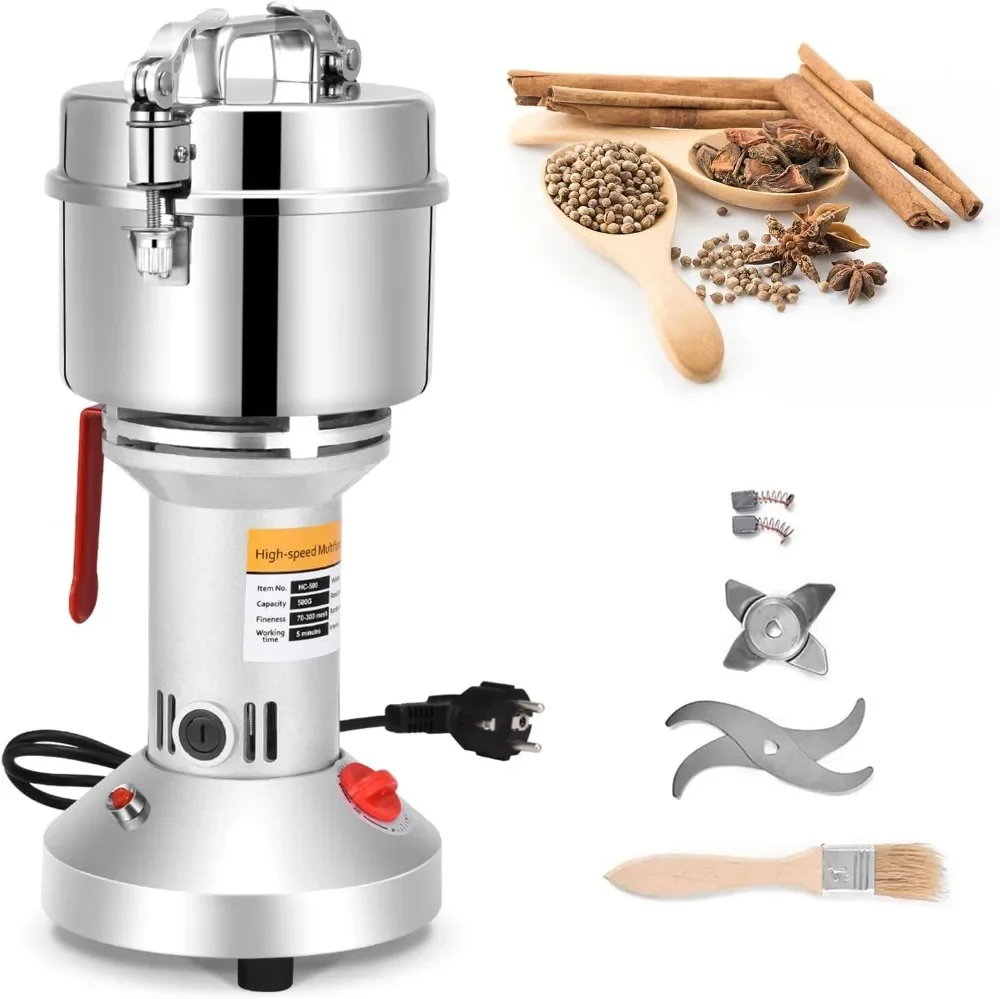 Molino de cereales, Aomdom 500g Molino Harina Eléctrico Molinillo Grano Molinillo Alta Velocidad 28000 rpm Motor Fuerte Moli