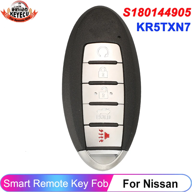 

KEYECU 5 кнопок S 180144905 KR5TXN7 для Nissan Pathfinder Murano 2019 2020 2021 Smart 433 МГц 4A чип дистанционный брелок автомобильный ключ