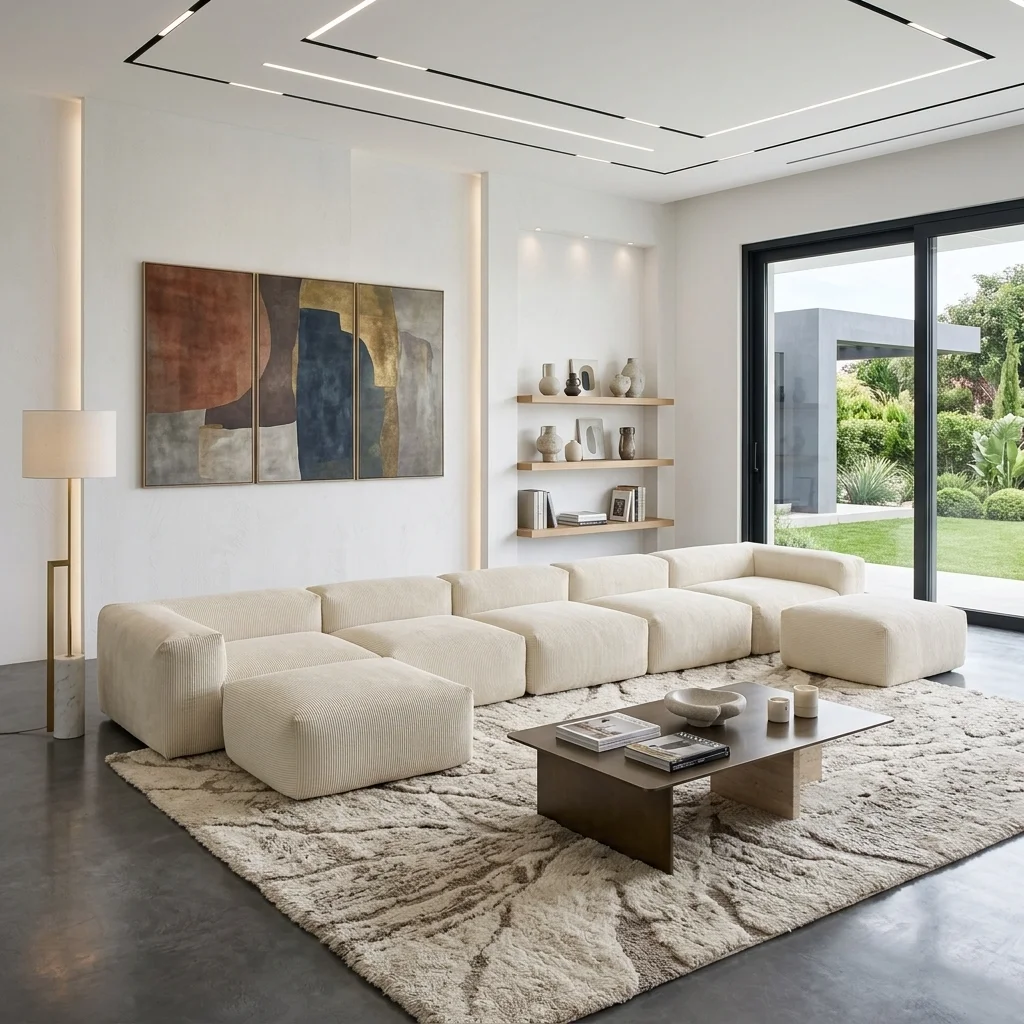 Lazy comfort Cloud Modular Sofa Boneless Couch Modern Sectional Sofa Set Living Room  Furniture