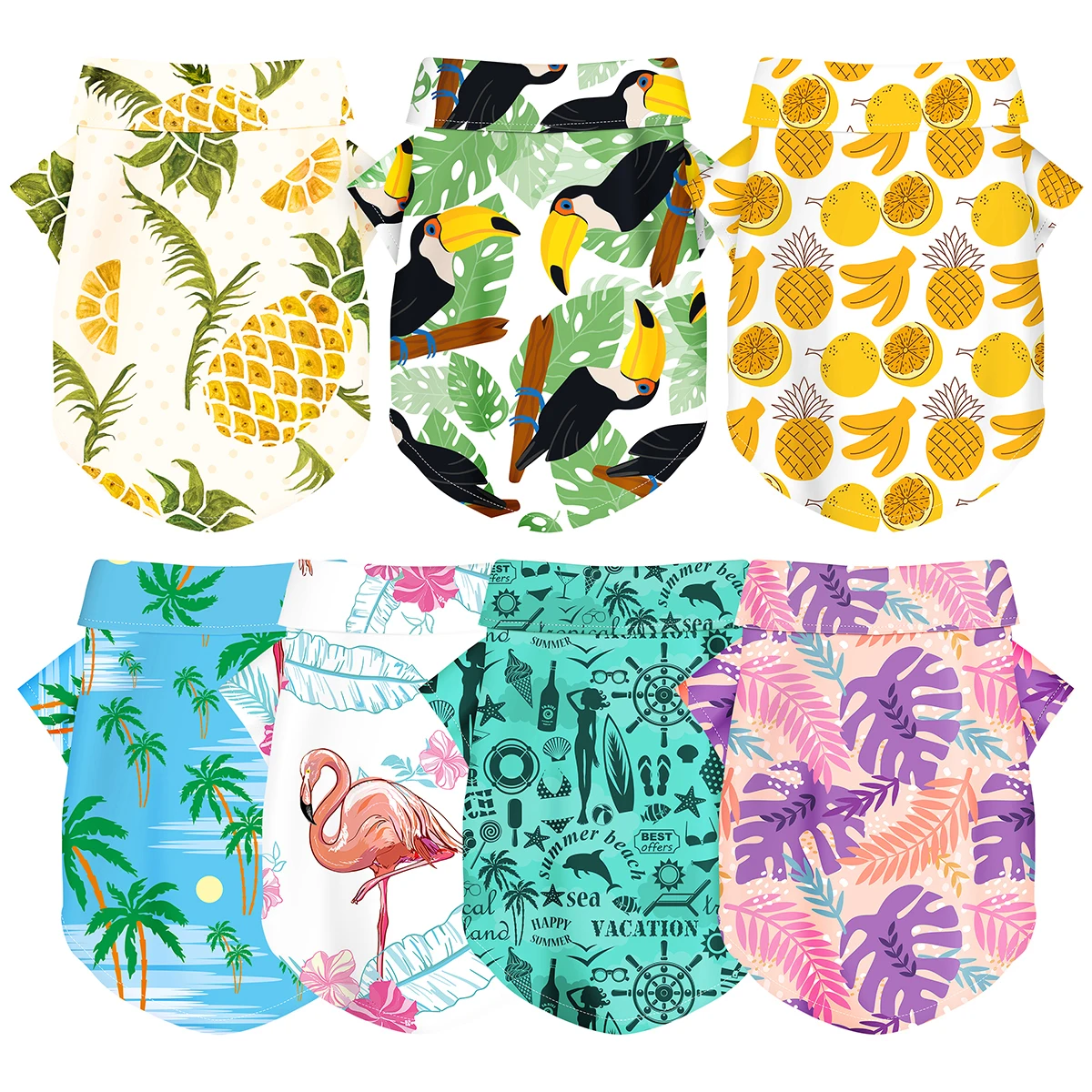 Hawaiian-Style Dog Shirt: Summer Attire for Small, Medium, & Large Dogs - A Must-Have Dog Clothes for Your Petโs Wardrobe