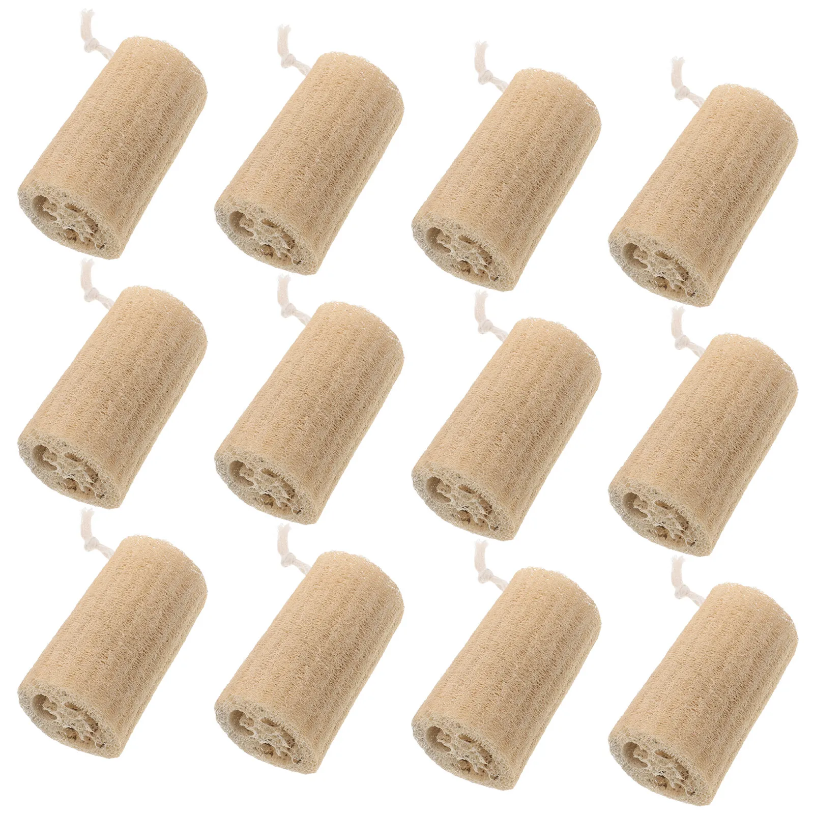 

12Pcs Natural Loofah Sponge Exfoliating Body Scrubber for Women Men Long Reach Back Cleansing Shower Bath Loofah Sponge Reusable
