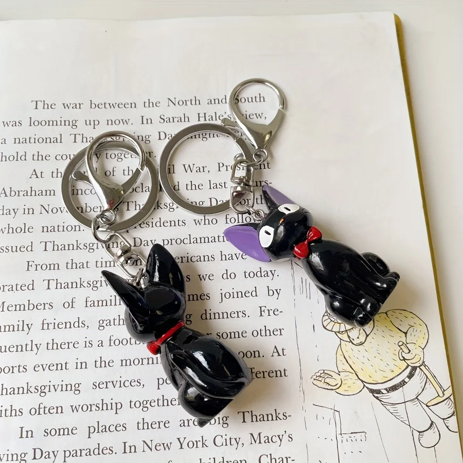Charming Black Cat Keychain - Cute PVC Women's Fashion Accessory, Suitable for Bags and Keys, Cat Accessories