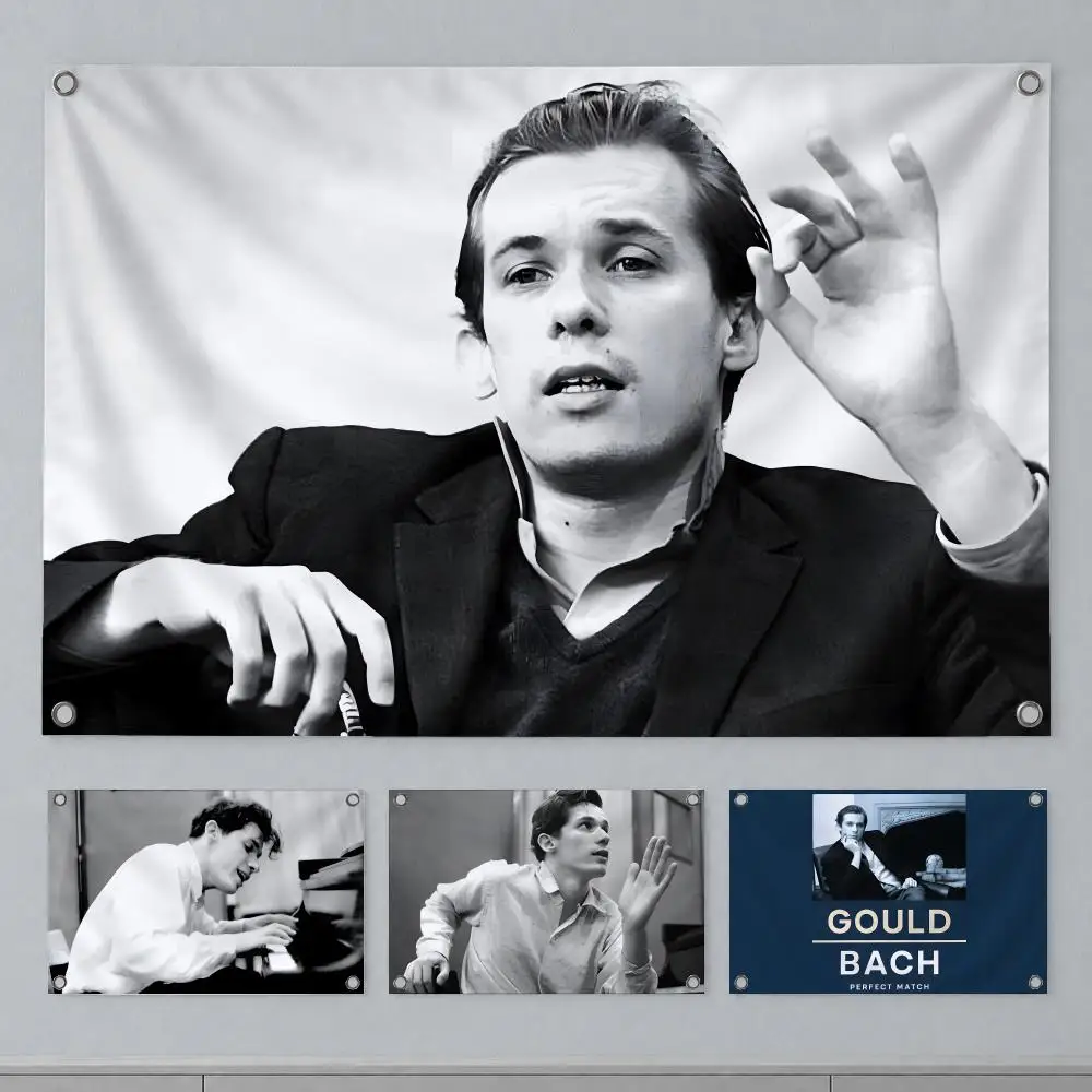 Classic Artist Glenn Gould Flags Wall Hanging Banner Indoor Outdoor Party Home Wall Decor Backdrop