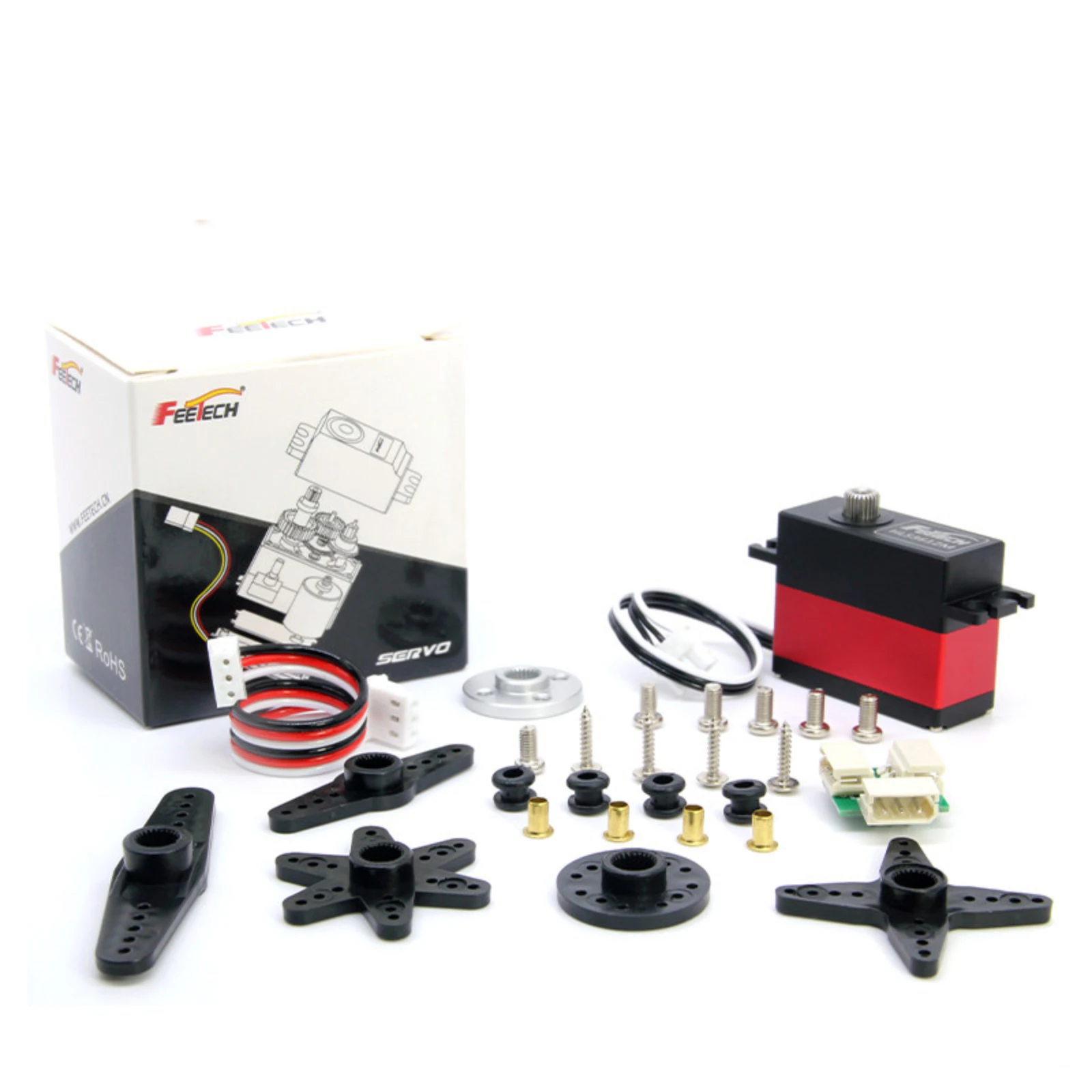 HL-3612-C001 7.4V 15kg High Torque TTL Serial Smart Servo Motor 360 Degree Brass Gear Servo for RC Robot Mechanical Arm DIY