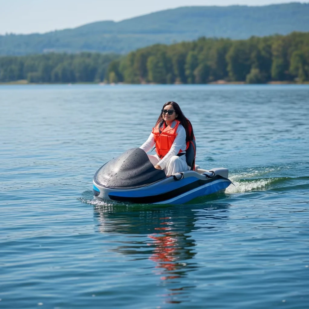 High-Quality Compact Mini Electric Water Kart 18 kW Top Speed 40 km/h Long-Range Outdoor Adventure Water Sports Racing Motorboat