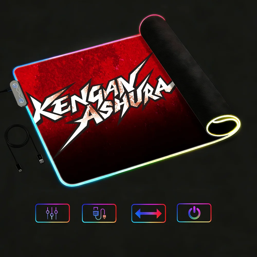コミック-k-kengan-a-ashura-マウスパッド防水-rgb-led-ライトカラフルなゲームキーボード滑り止めカバーデスクマット表面