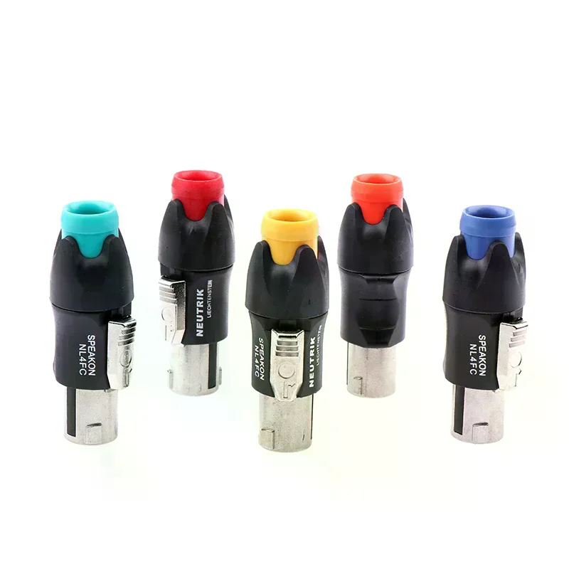 1Pcs Metal 4 Pin Ohmic Connector Professional Audio Plug Stage Slightly Speaker Wire Accessories Solder-free NL4FC