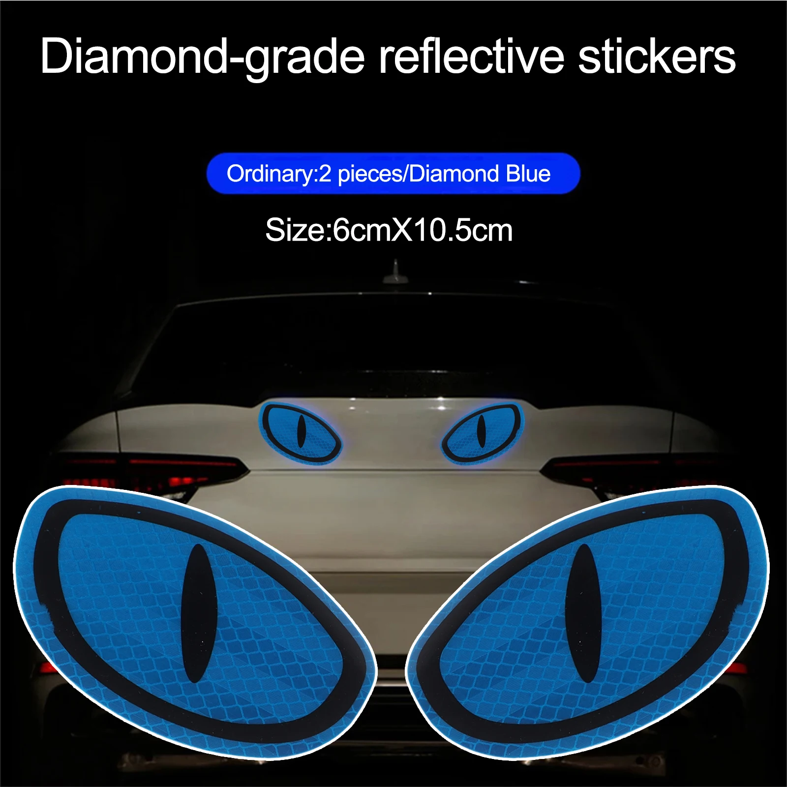 夜間運転用車用反射ステッカー クリエイティブな車装飾 芸術的 - Car Accessories For Night Driving のレビューと価格