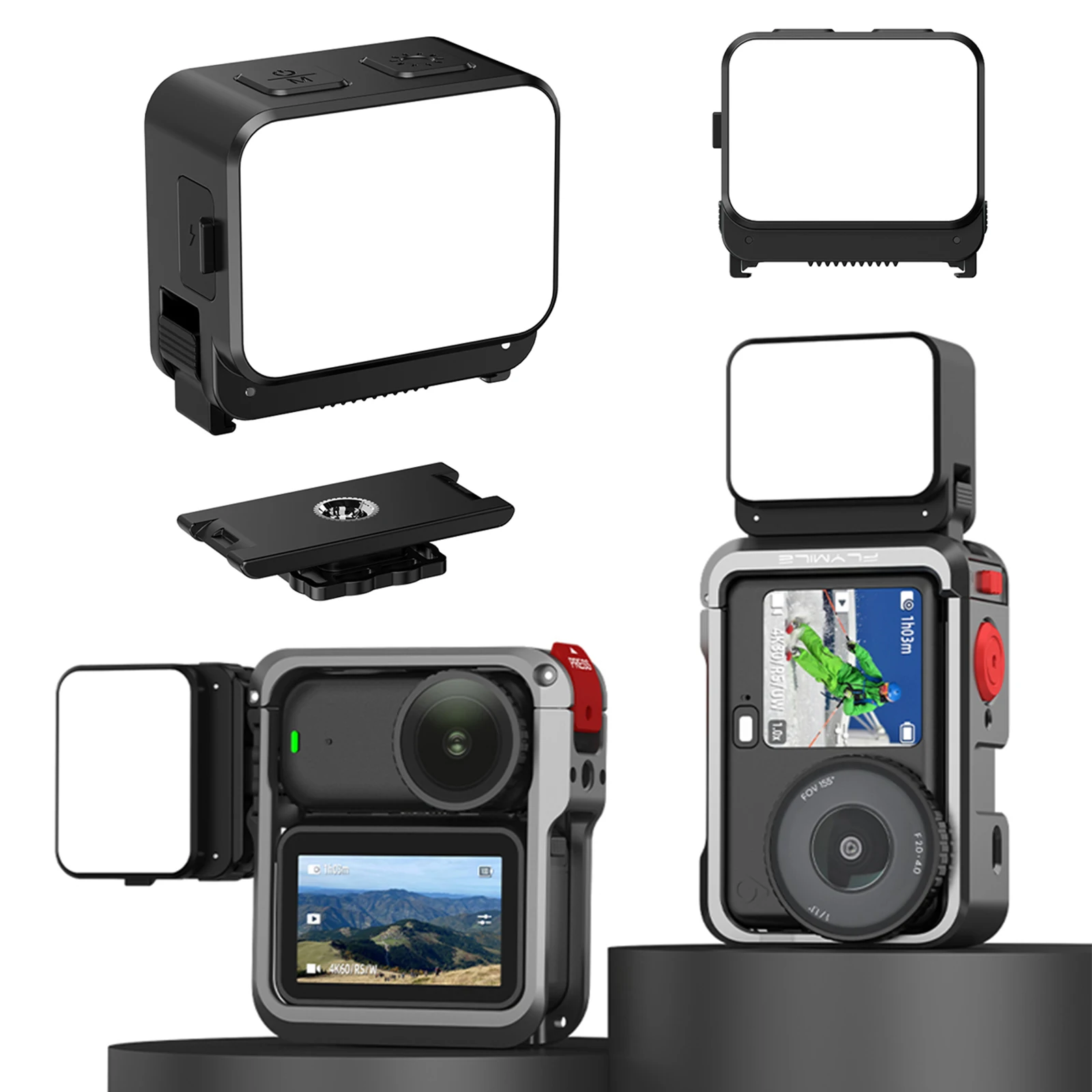 Waterproof Magnetic LED Video Light for Action Cameras