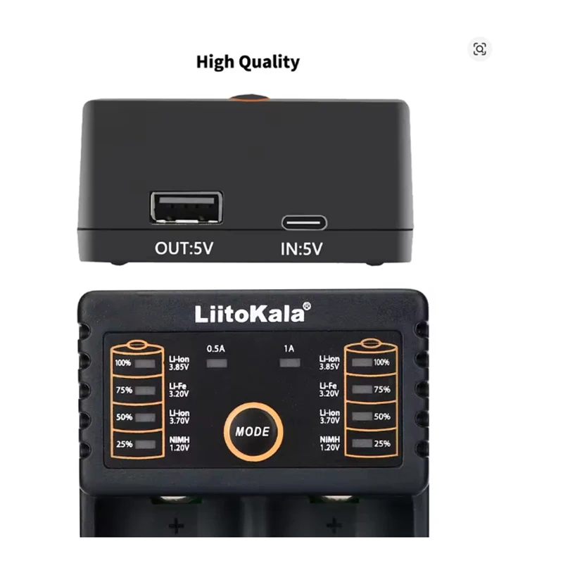 LiitoKala Lii-202 Smart Lithium-Ion Battery Charger for Models 18650 26650 16340 14500 General-Purpose Charger view 3