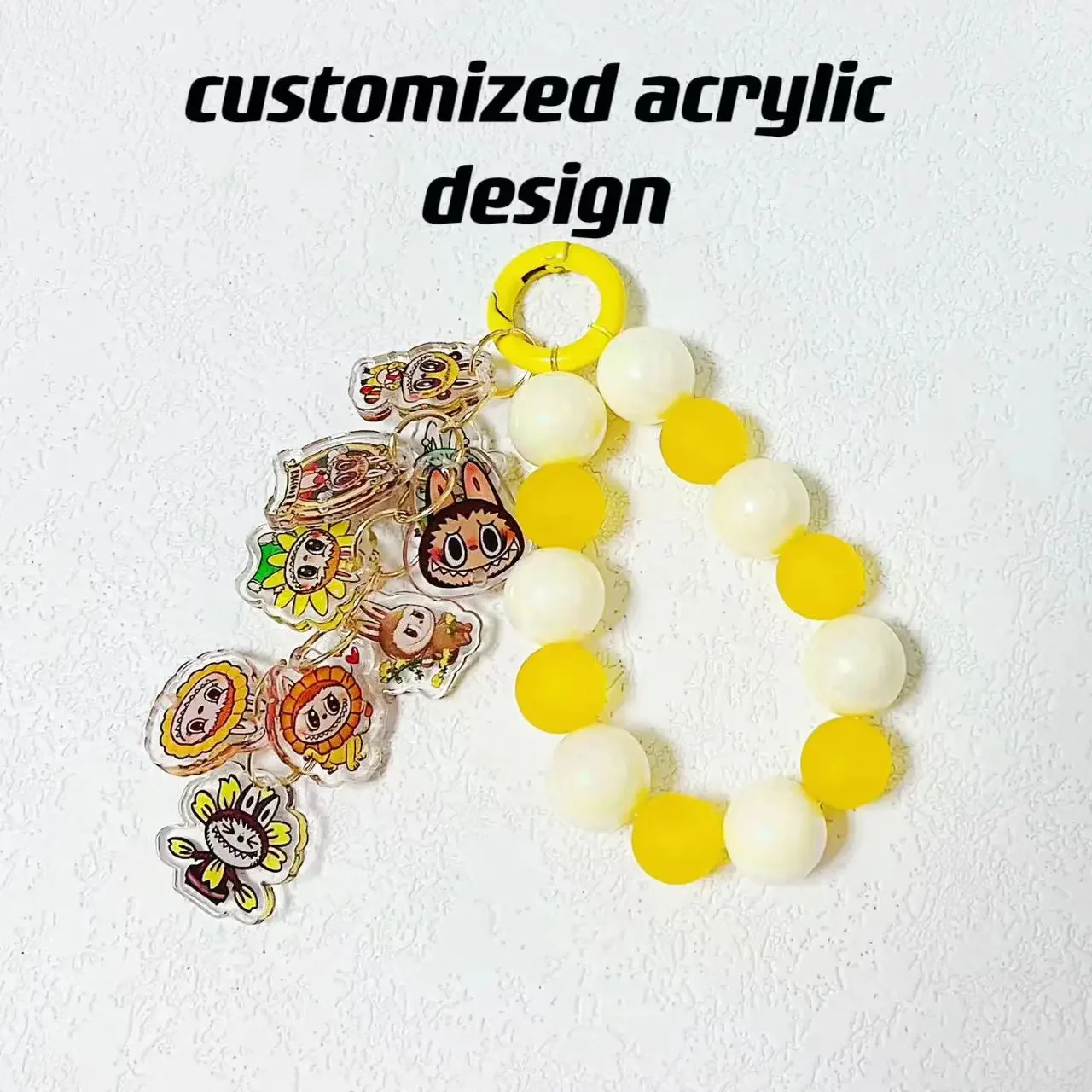 60mm kustom akrilik cetak dua sisi DIY ornamen untuk perhiasan/kalung/anting menyesuaikan akrilik