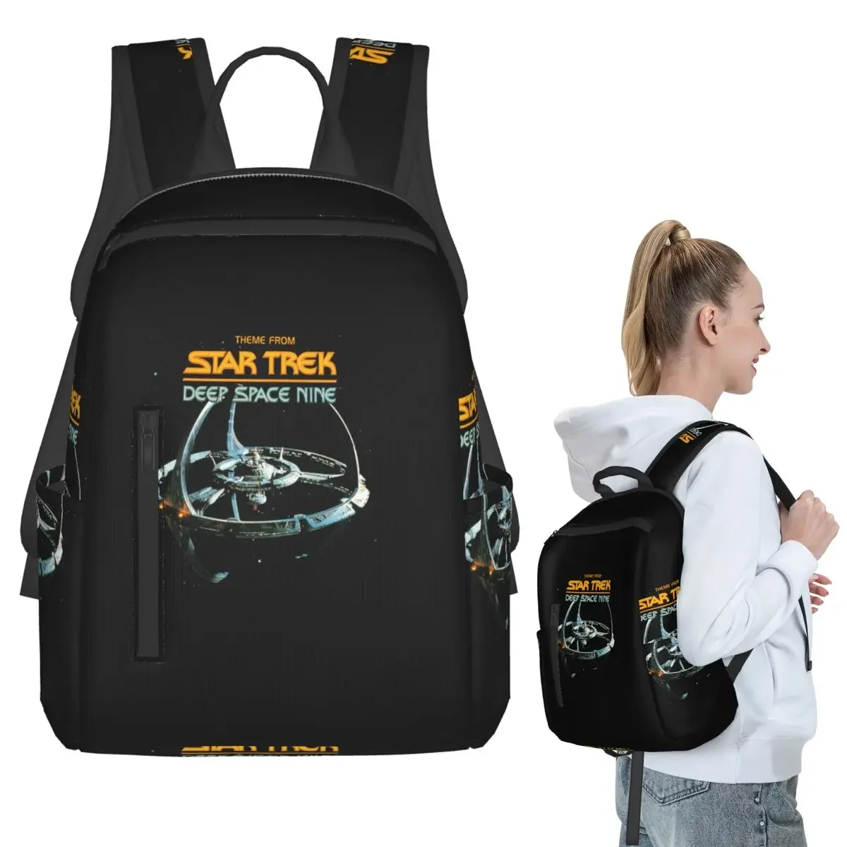 Stars Treks Deep Space Nine Space Station Backpack Student BookBag Kids School Bag Laptop Shoulder Bags Boys Girls