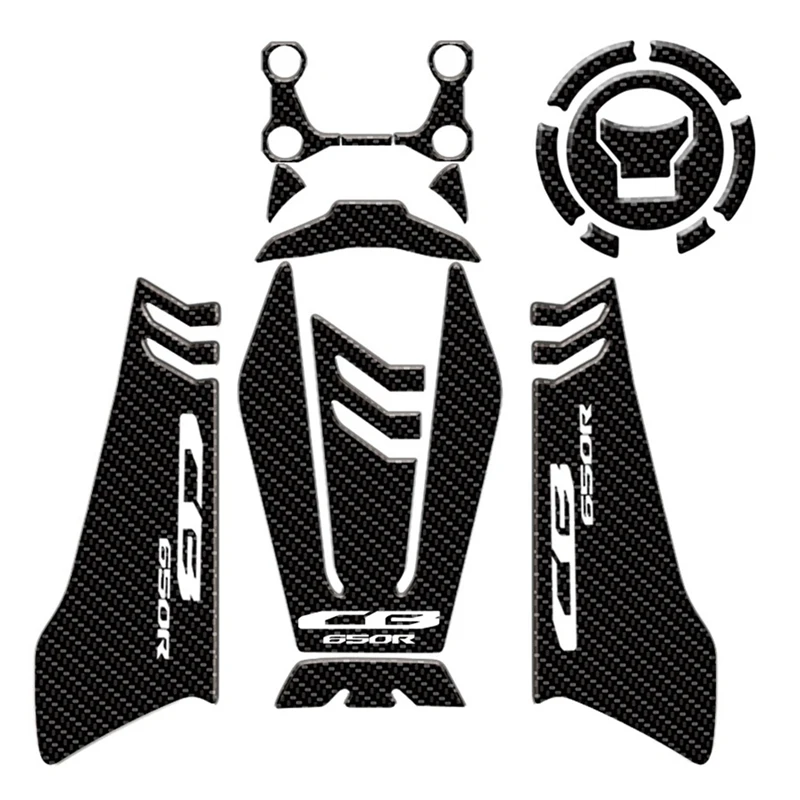 

Carbon Fibre Motorcycle Gas Cap Tank Pad Protection Sticker Decal For Honda CB650R CBR650R 2019 2020 Accessories