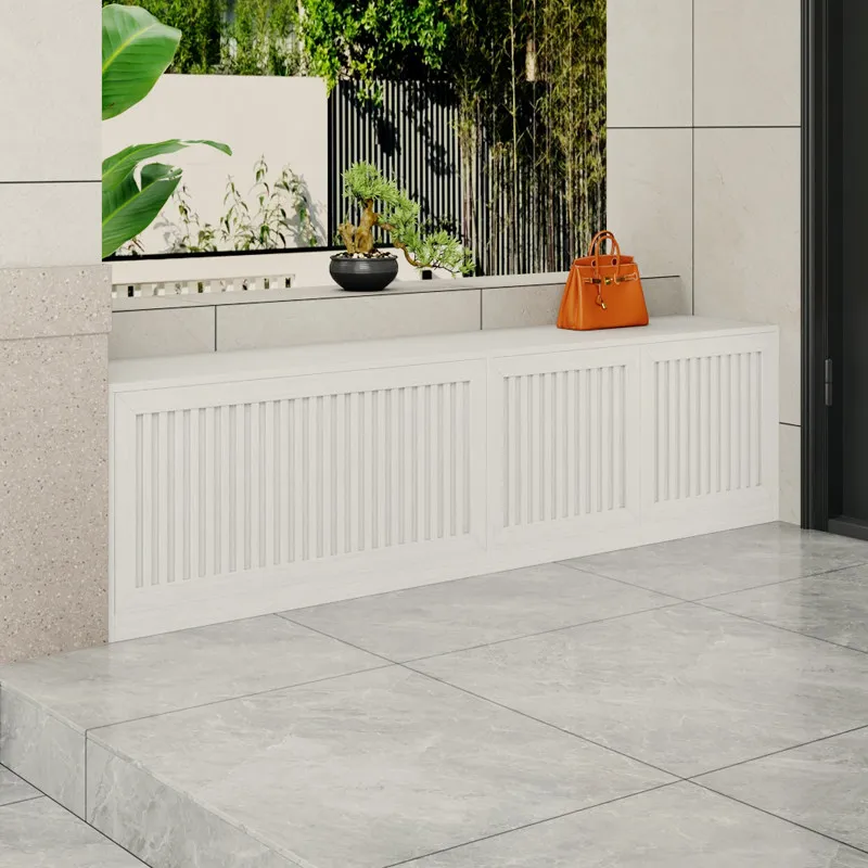 shoe changing stool waterproof and sunscreen courtyard garden multi-functional locker integrated shoe cabinet