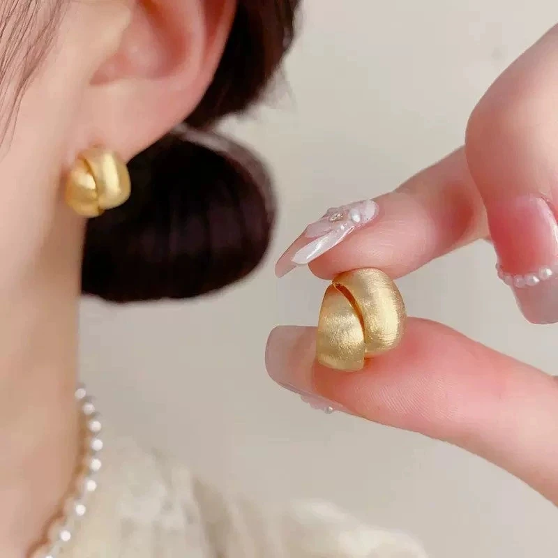 XIYANIKE Vintage Matte Brushed Ear Stud Piercing Earrings For Women Girl Exquisite Fashion New Jewelry Gift Party серьги женские