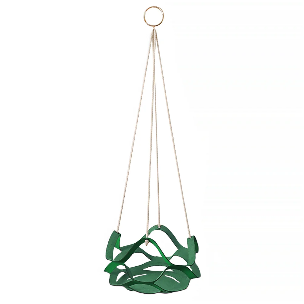 

Hanging Plant Basket Potted Plant Holder PU Durable Multi-Layer Indoor Outdoor Minimalist Style Planter Hanger for Home