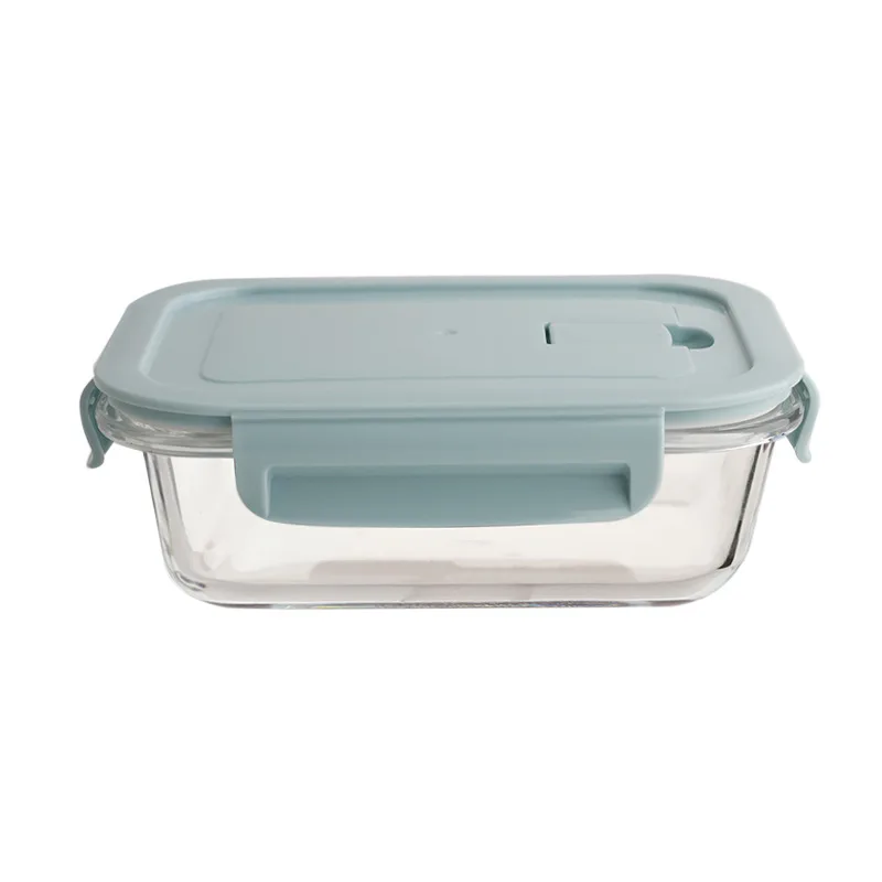 Glass Lunch Box with Sealed Crisper, Large Capacity, Office Bento Box, Household