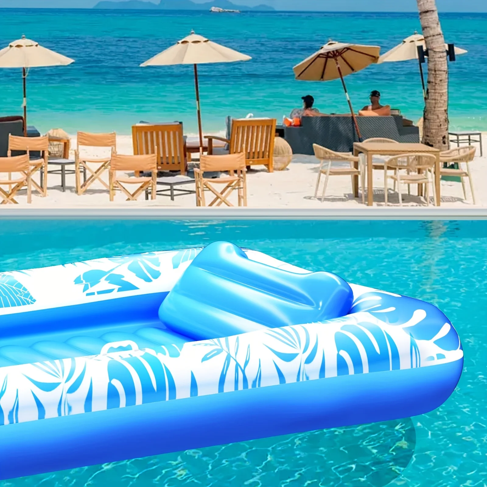 แพยางเป่าลมขนาดใหญ่สำหรับสระว่ - Bathtub Pillow Inflatable บทวิจารณ์และราคา