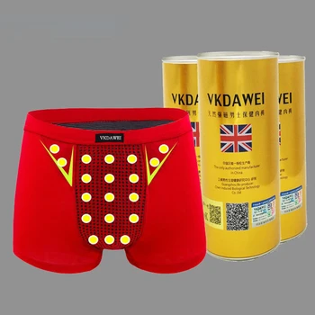 תחתונים מגנטיים לגברים חצאיות בוקסר טיפול במגנט פרוסטטה תחתונים זכריים ללא תפרים U מעוקל סקסי נושם