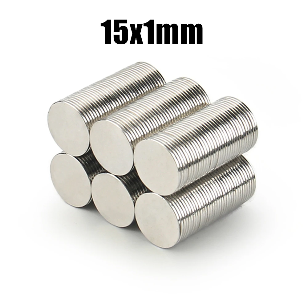 Dia 15mm Super Strong Magnets NdFeB Neodymium Thin Small Disc Magnet Permanent N35