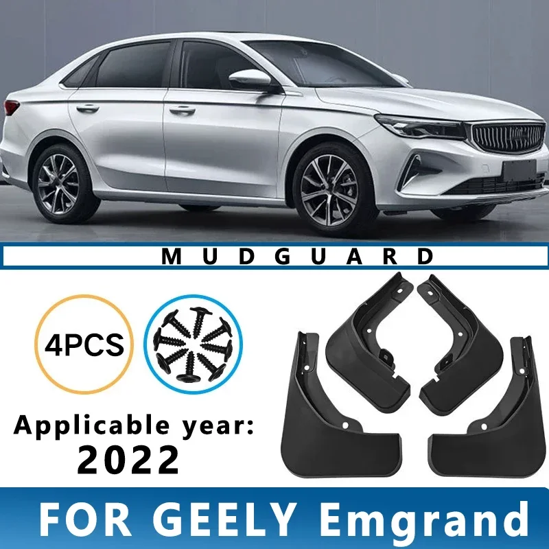 

Mud Flaps Fit for GEELY Emgrand 2022 Mudguards Tire Fenders Splash Proof Accessories Wheel Guards 4ps