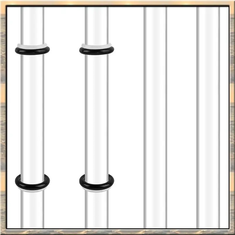 Stock Quantity 4 Pack Acrylic Clay Rolling Pin Acrylic Rod With Thickness Ring Rolling Clay Rod For Handmade DIY Polymer Clay
