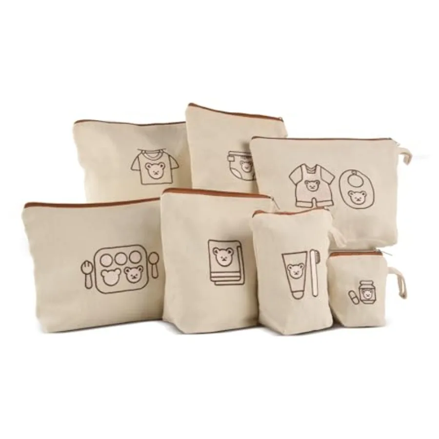 

Набор из 7 органайзеров для подгузников: незаменимые дорожные сумки для хранения детских вещей, большие водонепроницаемые и на молнии, розовые упаковочные кубики для детских принадлежностей