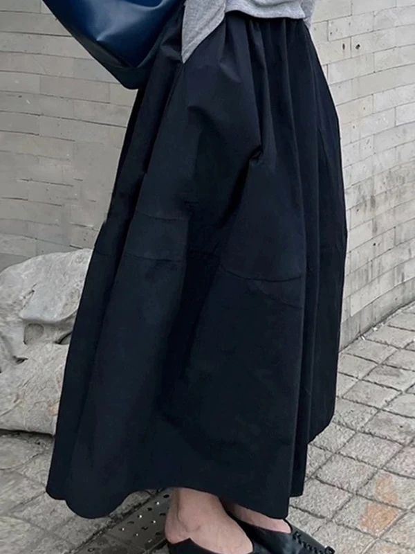 

Женская юбка-фонарик из эластичной ткани с высокой талией в корейском стиле, весна 2026, универсальная, свободного кроя