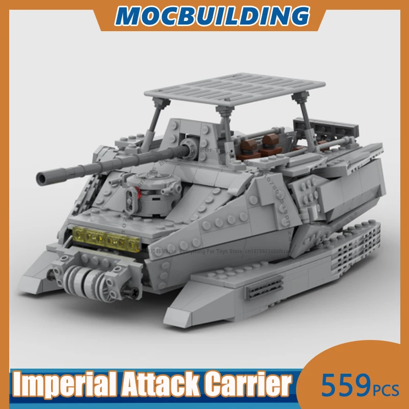 

MOC Building Blocks Imperial Attack Carrier Model DIY Assemble Bricks Space Collection Display Creative Xmas Toys Gifts 559PCS