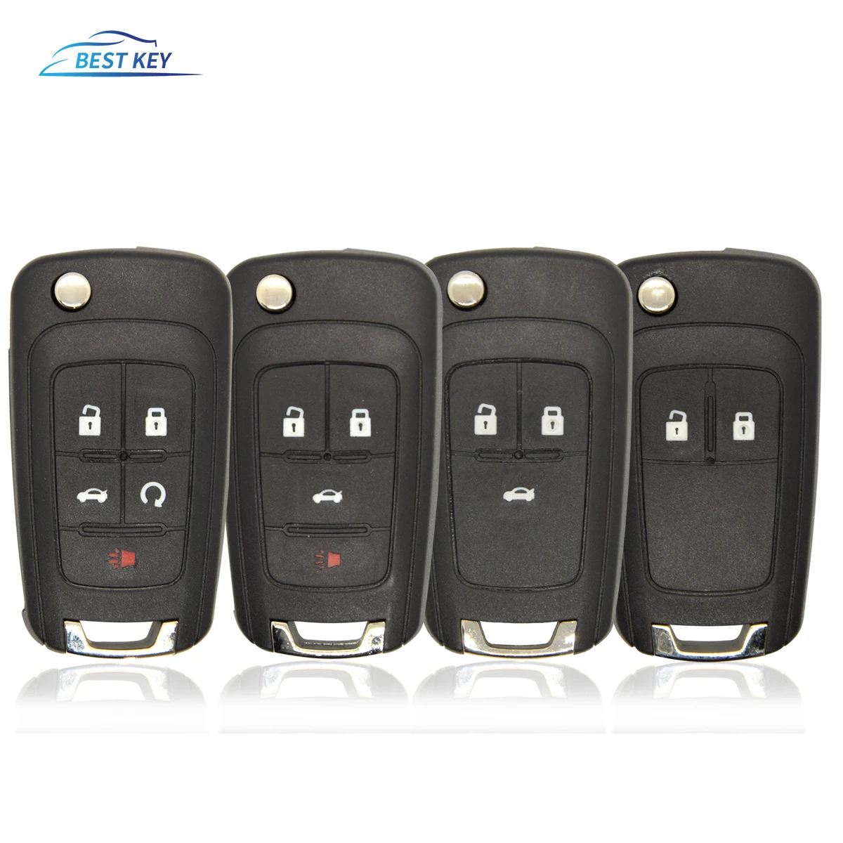 BEST KEY  2/3/4/5 Buttons Remote Car Key Shell  Case Fob For Chevrolet Lova Sail Aveo Cruze Car Key  Replace Flip HU100 Key