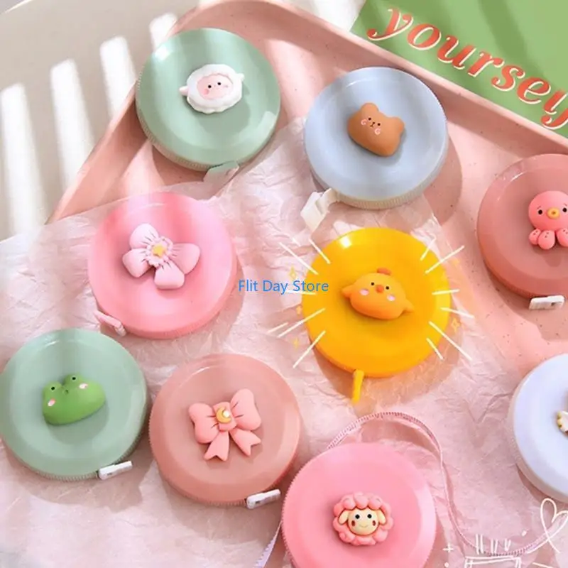 F92C Lightweight Tape Measure Retractable Mini Cartoon Measuring Tape for Body Sewing