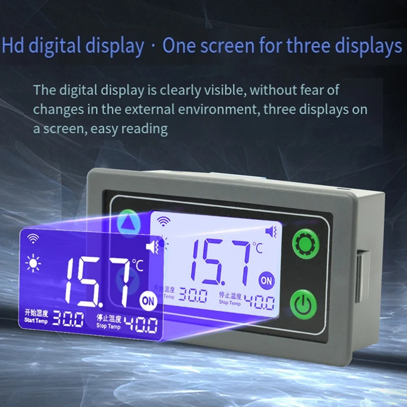 ST30 Thermostat Temperature Controller Digital Display Thermostat High Low Temperature Alarm Easy To Use