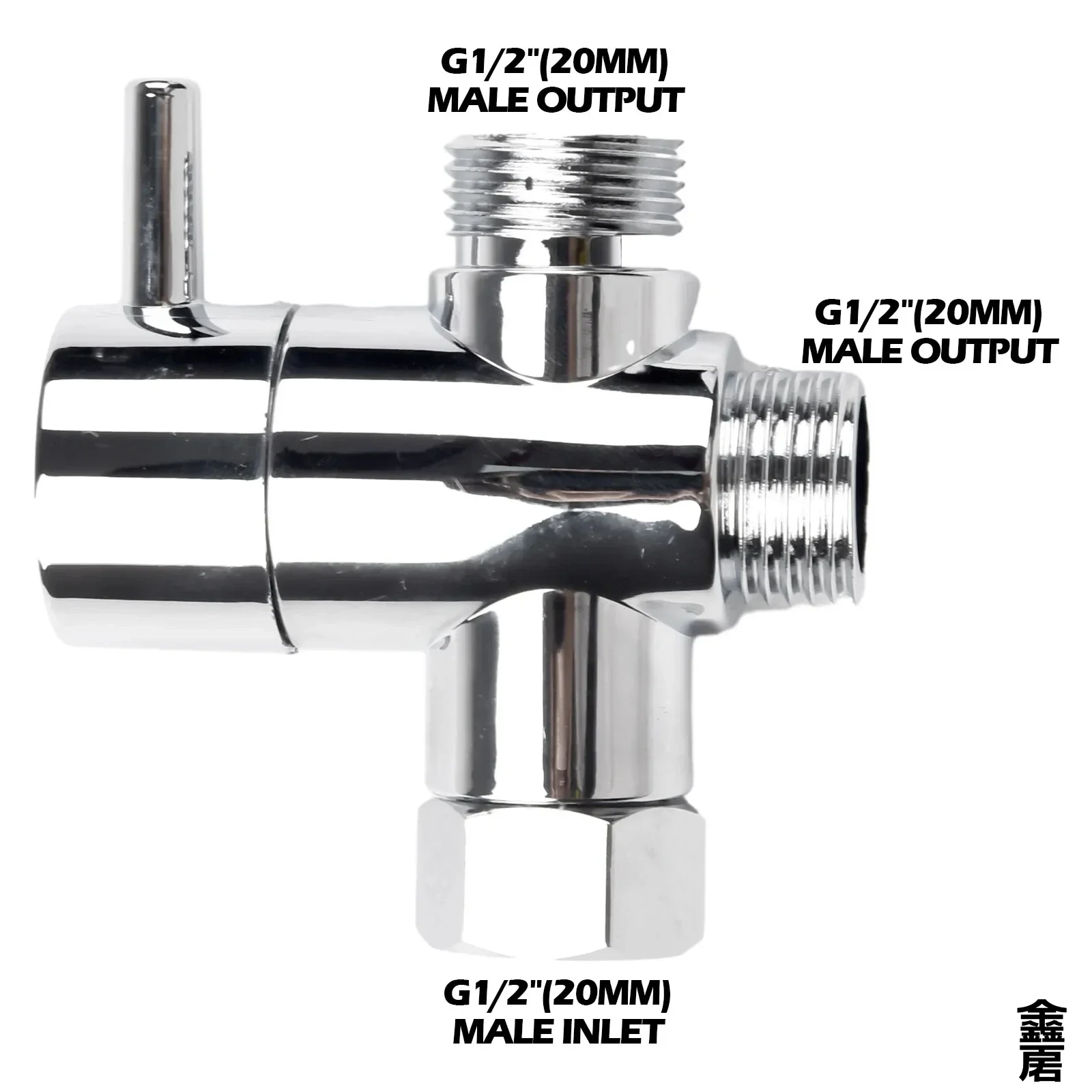 3 Way Shower Head Diverter Valve G1/2 Three Function Switch Adapter Connector Head faucet Bathroom Accessories 3 Way Shower Head