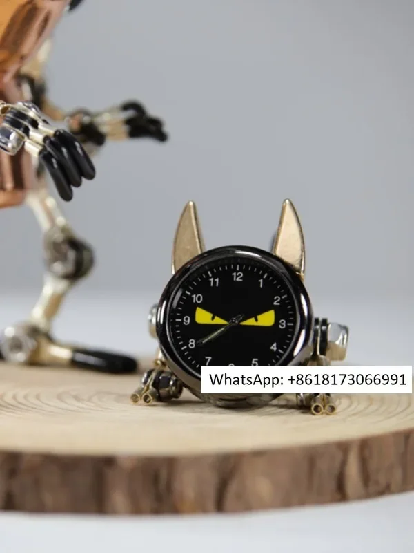 Industrial wind steam robot desktop ornament clock living room study decoration modern light luxury figurine gift