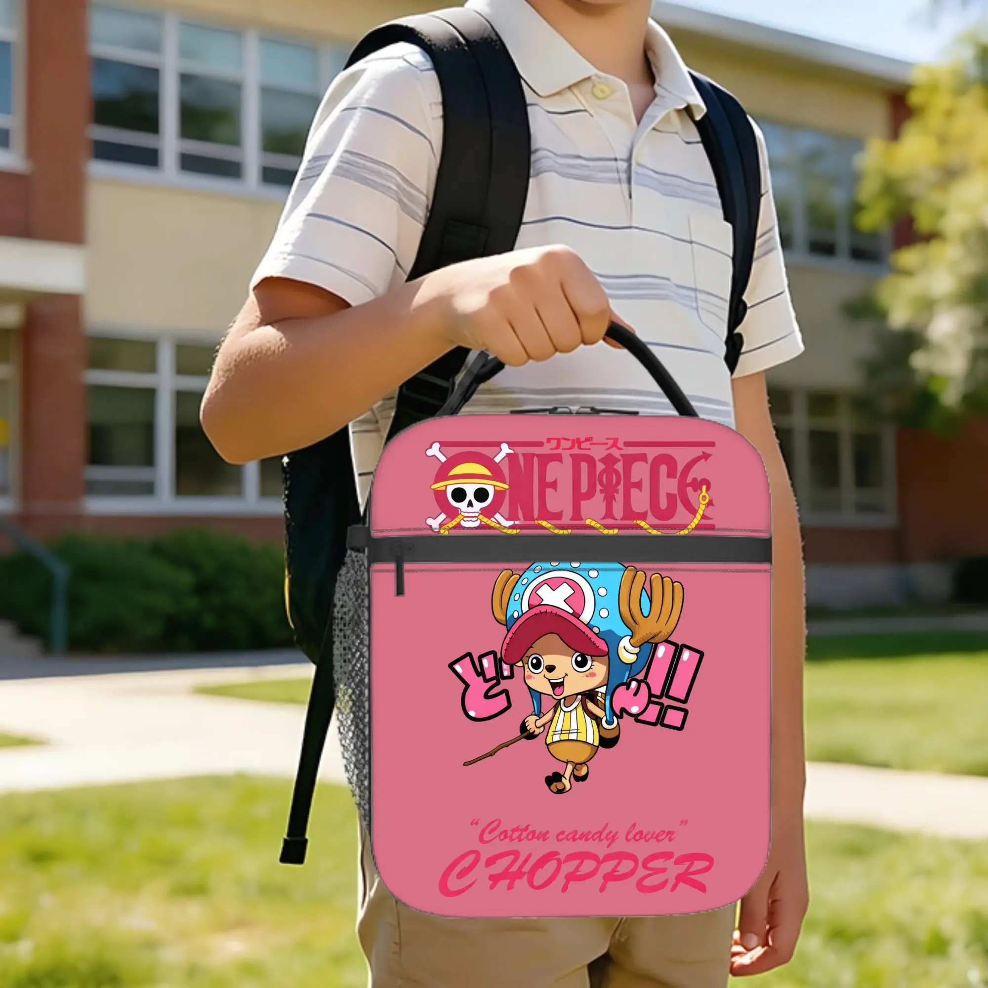 

Tony Tony Chopper Insulated Lunch Bags Thermal Bag Reusable,Lunch Container One piece anime Portable Tote Lunch Box Men Women
