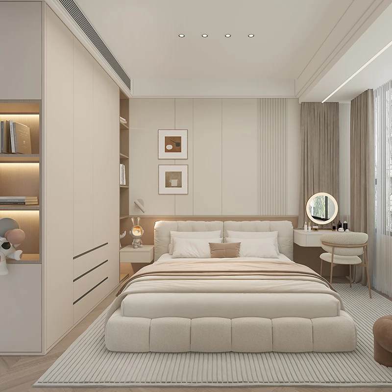 مجموعة أثاث خشبي منزلية كاملة مخصصة احترافية لمشروع الفيلا للديكورات السكنية وعقارات البناء المخصصة