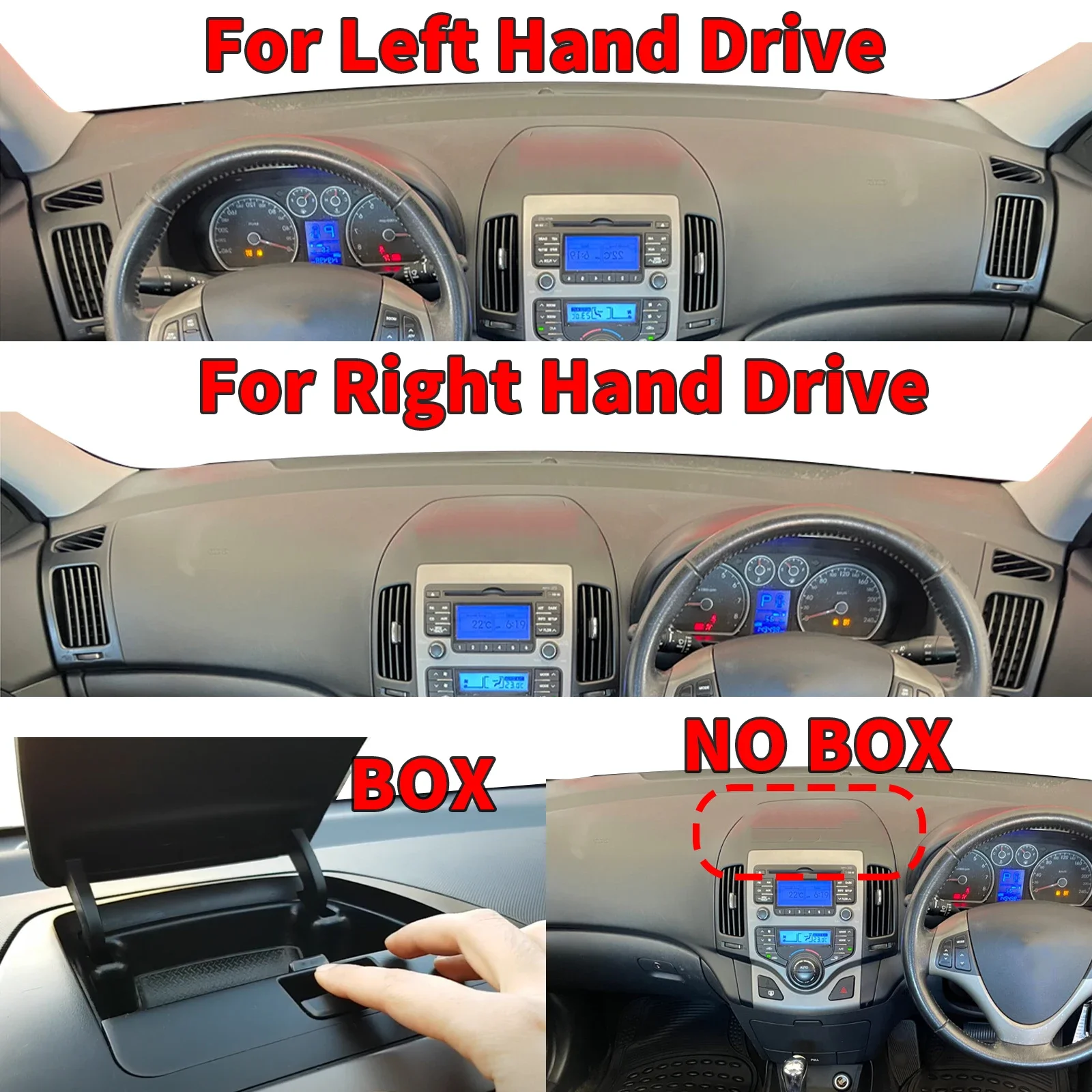 fit for Hyundai Elantra i30 2007 2008 2009 2010 Car Dashmat DashMat Sunshade Dashboard Cover Pad Protective Carpet Accessories