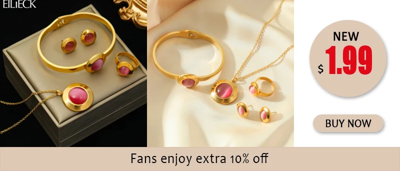 EILIECK 316L Edelstahl Blauer Zirkon Goldfarbene Schlangenkette Halskette Ohrringe für Damen Luxus Designer Hochzeitsschmucksets – Detail 4