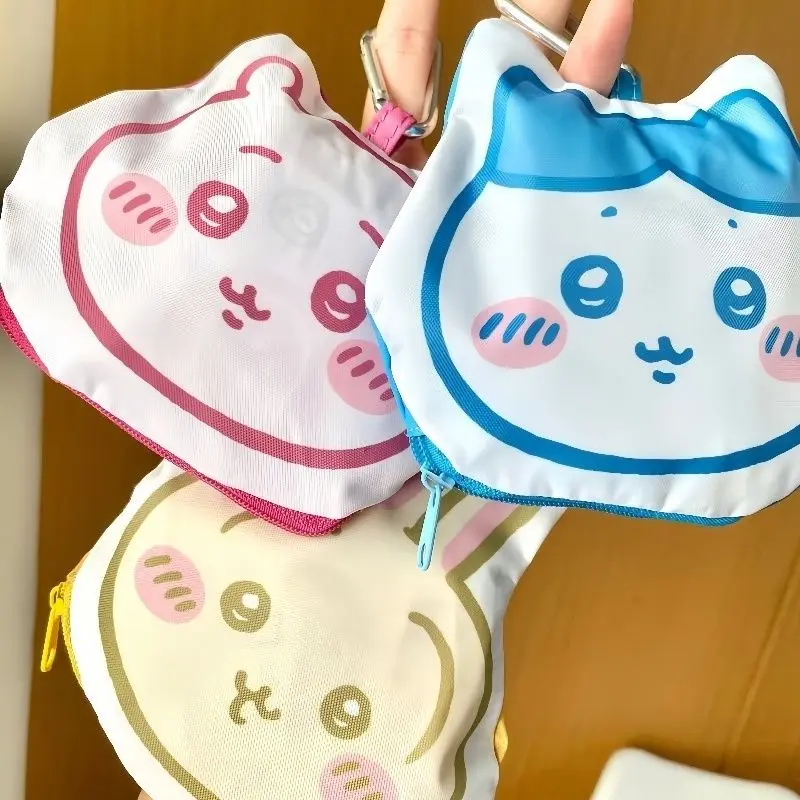Portable Cartoon Cute Shoulder Bag Travel Hachiware Usagi Fold Shopping Bag Handbag New Girl Large Capacity Storage Bag
